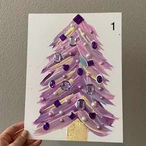 Bedazzled Christmas Tree Painting